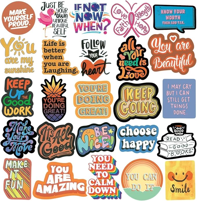 300PCS Inspirational Motivational Stickers for Scrapbook Planner Adults