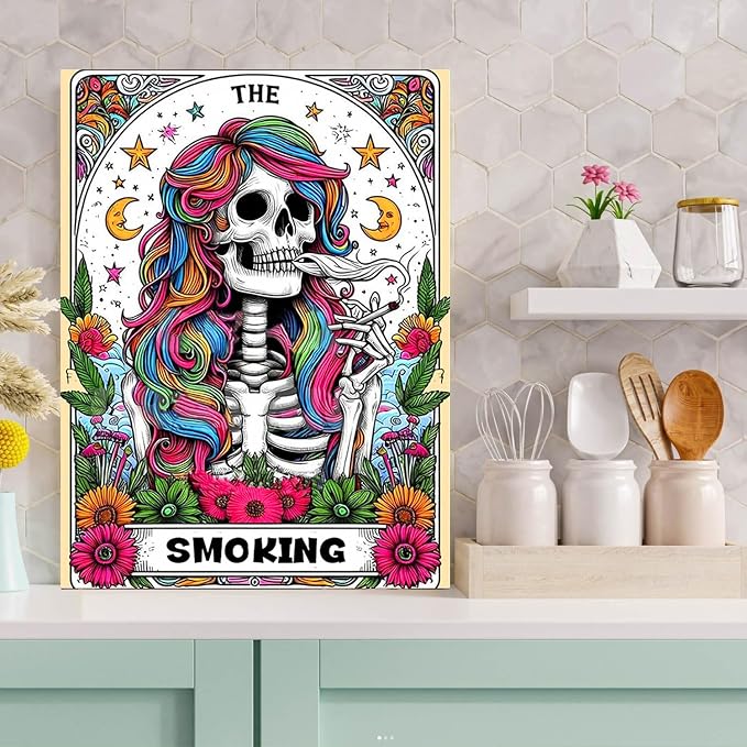 Meothan Diamond Art Kits for Adults Skull Diamond Painting Kit 12x16in
