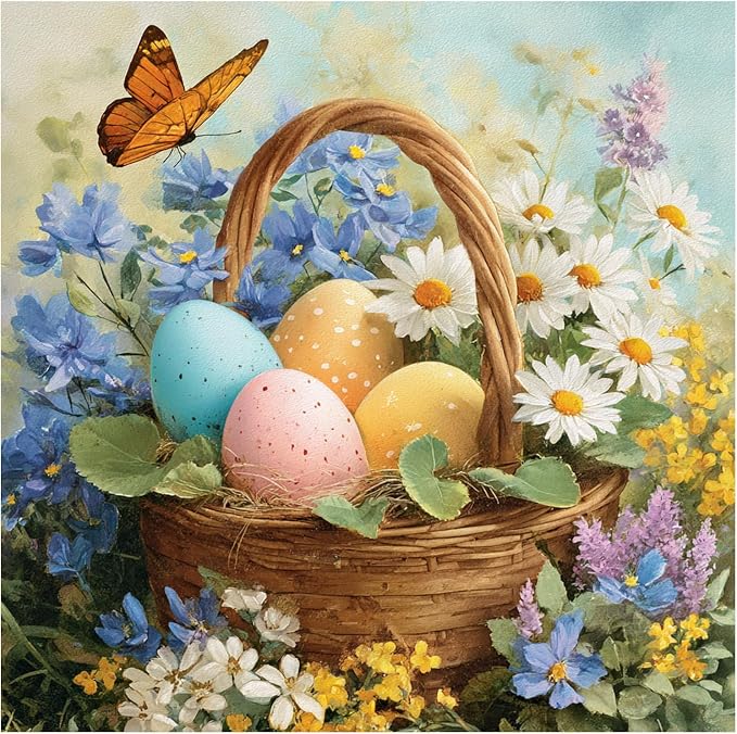 Reivworl Easter Paint by Numbers Kit for Adults Beginner 16×20 inch