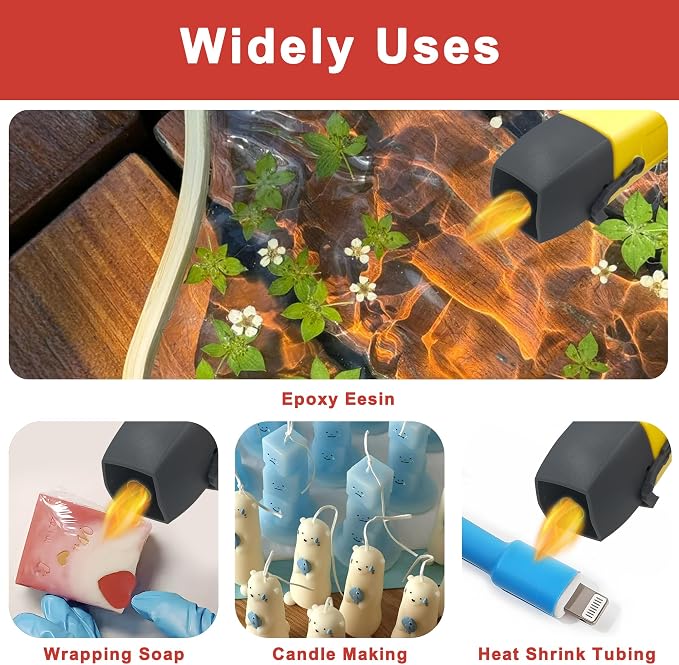 Heat Gun, 350W Mini Heat Gun for Crafting, 2-Temp Settings Hot Air Gun 392℉(200℃)/752℉(400℃) Heating Tool for Crafts, Shrink Tubing, Drying Paint, DIY Works