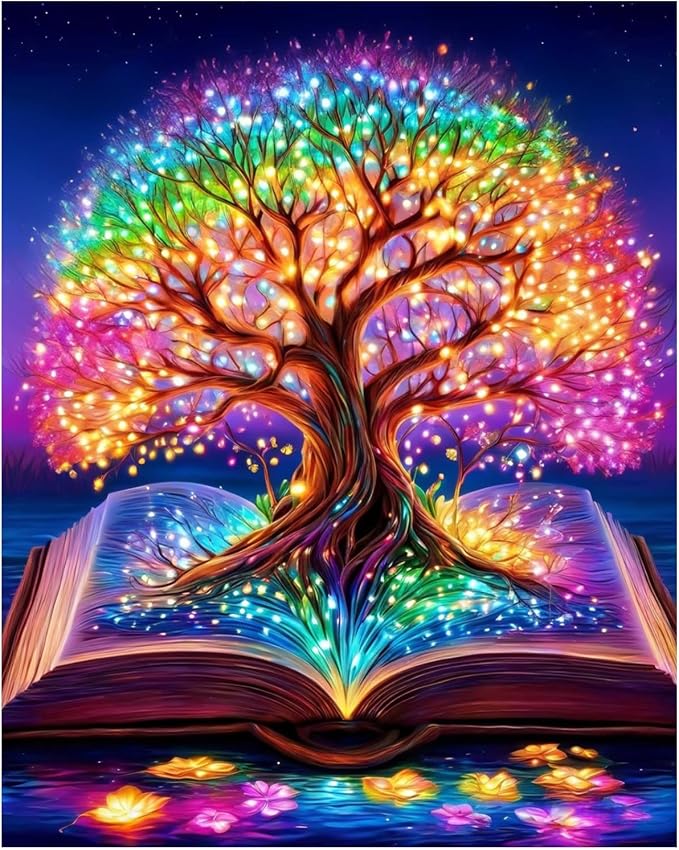 CRZMODE Tree of Life Paint by Numbers Kit for Adults, Tree of Life Paint by Numbers for Adults, Acrylic Painting Crafts for Home Decor Gift (16x20inch)