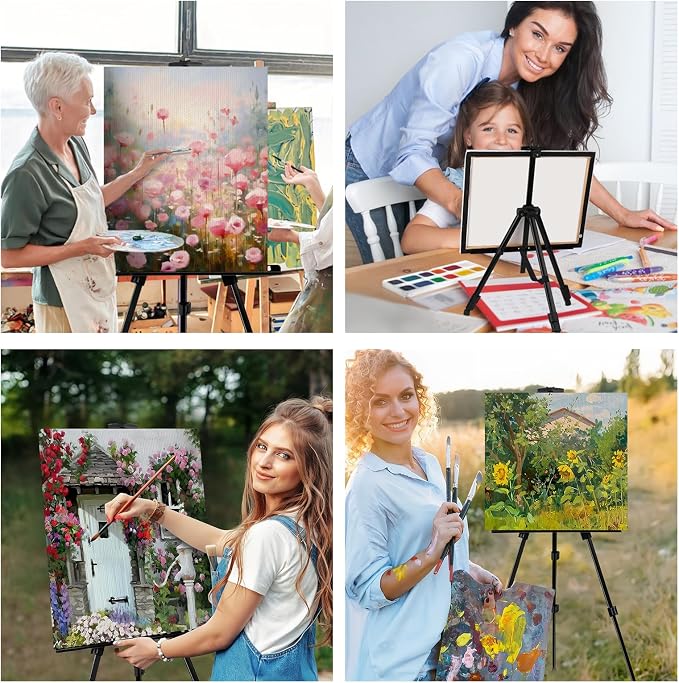 AROIC 4 Pack Painting Display Easel Stand Portable Adjustable
