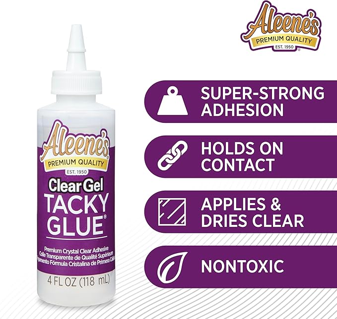 Aleene's AR6-2 Clear Gel Tacky Glue, 4 oz., 4 oz., Multicolor