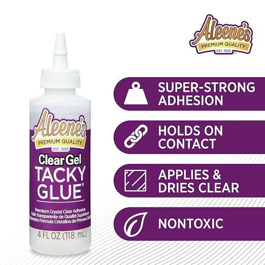 Aleene's Clear Gel Tacky Glue, Dries Clear, 4 fl oz 3-Pack