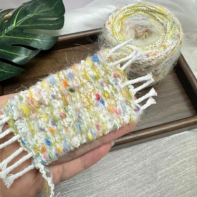 Artisanal Yarn Fancy Yarn Multifiber Blended Yarn Novelty Colorful Soft