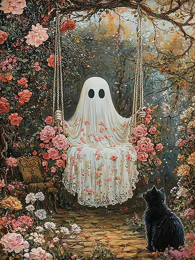 Halloween Diamond Art Kits for Adults Ghosts Diamond Painting 12x16in