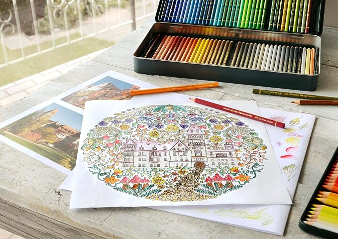 Faber-Castell Polychromos Artists' Color Pencils - Tin of 120 Colors - Premium Quality Artist Pencils