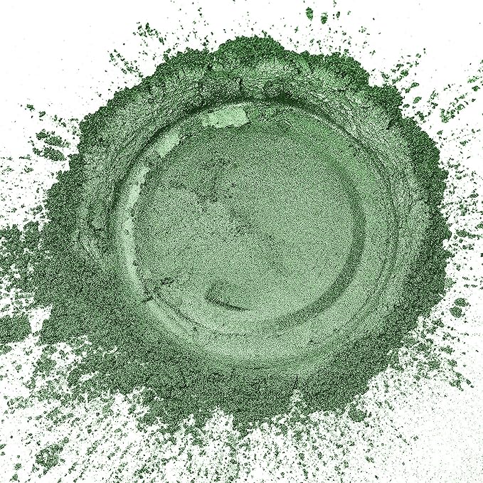NTWJNJY Dark Green Mica Powder, Natural Shimmer Mica Powder for Epoxy Resin/Candle/Soap/Lip Gloss/Slime/Quicksand/Bath Bombs/.Car Paint pigments.Candle Dye,Soap Making Dye(50g/1.7oz)