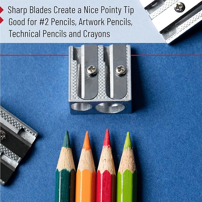 Mr. Pen- Handheld Metal Pencil Sharpener, 6 Pack