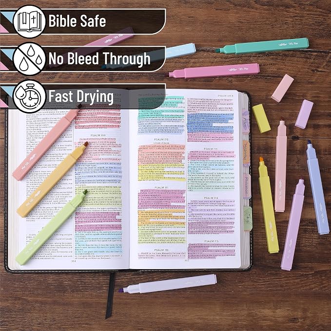 Mr. Pen- Aesthetic Highlighters No Bleed, 16 Pack, Assorted Colors | Chisel Tip, Cute Highlighters Assorted Colors for Journaling, Highlighting, Underlining, Fast Dry, Back to School Supplies