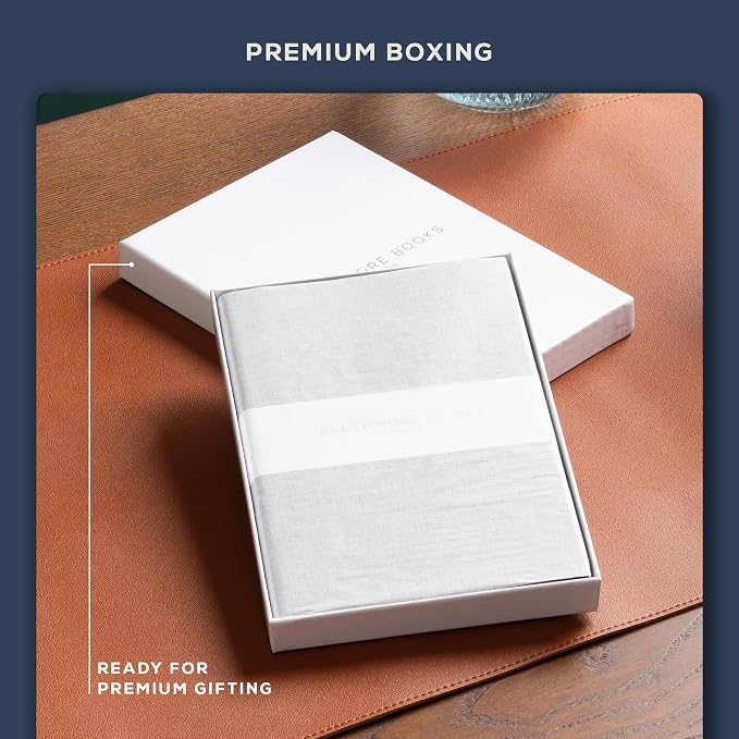 Beechmore Books A5 5.8x8.3 Mixed Media Sketchbook 160 GSM/98LB, Gift Box | Hardcover Art Journal with Lay-Flat Binding, 156 Perforated Ivory Pages, Portable Size for Drawing, Ink & Light Watercolor