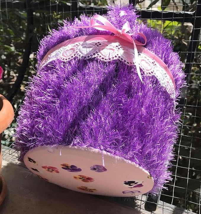 Eyelash Fun Fur Yarn Premium 100% Polyester 164 Yds (150 Mt), 3.53 Oz (100 Gr) Colorful Crochet Yarn Dıy Hand Knitting (Purple, 3 Skein)