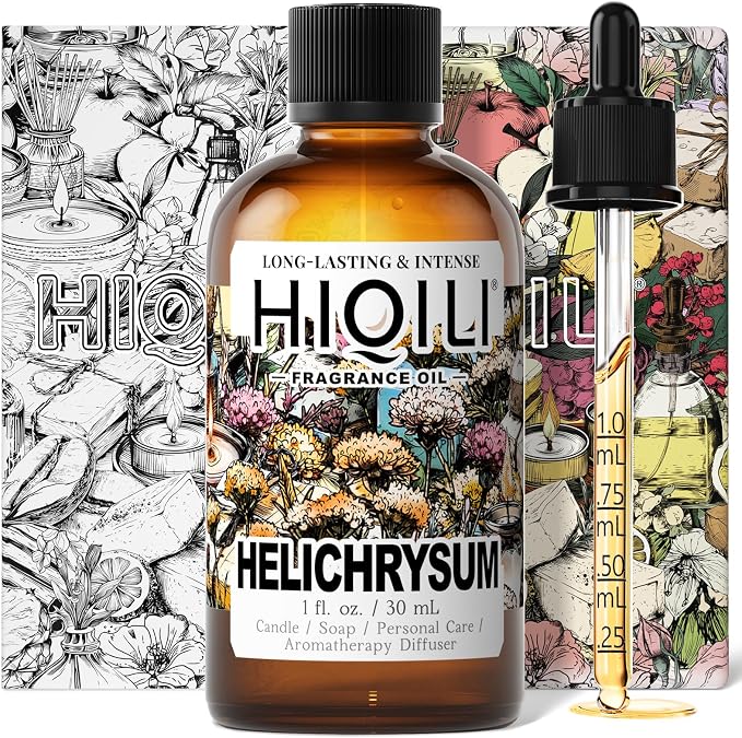HIQILI Helichrysum Fragrance Oil, DIY Skin Care & Body Product - 1 Fl Oz