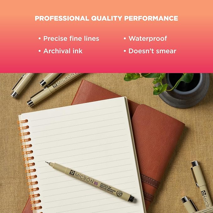 SAKURA Pigma Micron Black Ink Multi-tip Set, 72 Pen Count | Archival Black Ink Pens for Writing, Illustration & Journaling, Great for Artists, Crafters & DIY Gift Projects