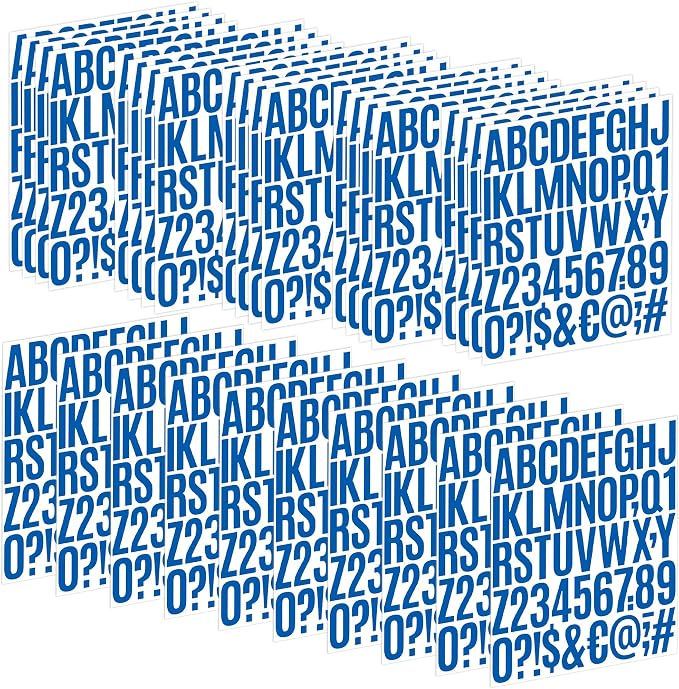 Letter Stickers 30 Sheets 1500 PCS Large 2 Inch Alphabet Stickers, Blue