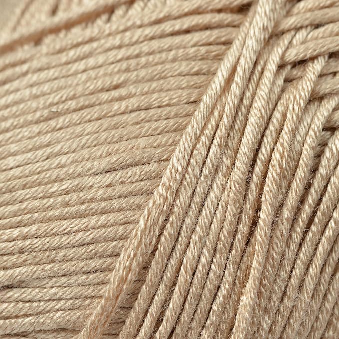Loops & Threads Silky Soft Yarn - Yarn for Knitting, Crochet, Weaving, and Arts & Crafts - Brown, Bamboo, 3.5 oz