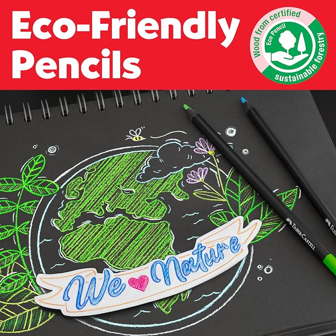 Faber-Castell Black Edition Colored Pencils - Metallic | School Supplies