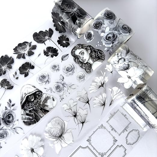 Pet Tape Stickers for Journaling - 4 Journaling Tapes for Junk Journals