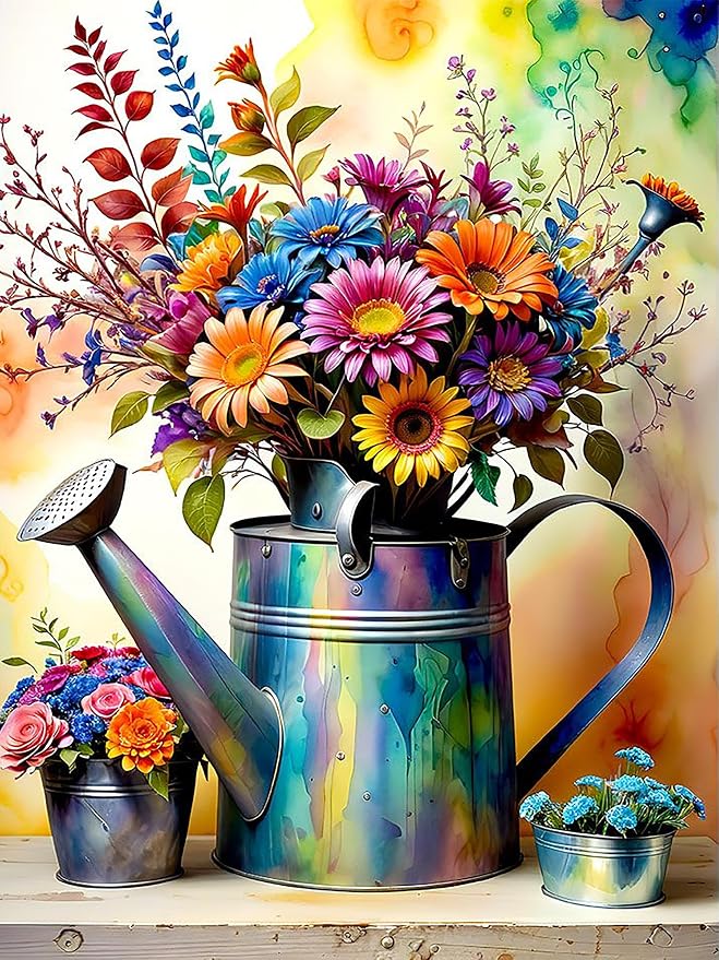 ijbnhd Flowers Diamond Art Kits for Adults 12x16 inch
