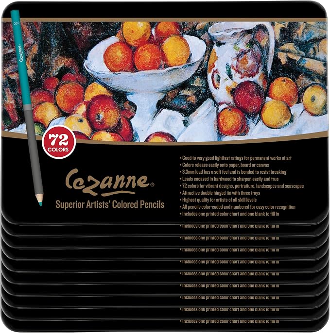 Cezanne Premium Colored Pencils - 10 Packs of 72 - Highly-Pigmented Drawing Pencils - Coloring Pencils for Drawing, Blending, Coloring, and More