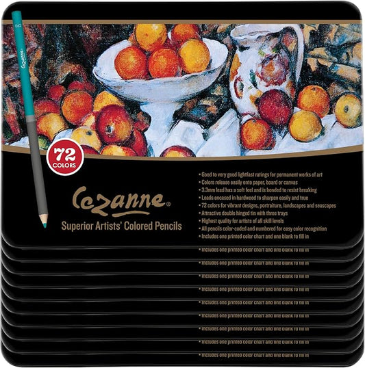Cezanne Premium Colored Pencils - 10 Packs of 72 - Highly-Pigmented Drawing Pencils - Coloring Pencils for Drawing, Blending, Coloring, and More