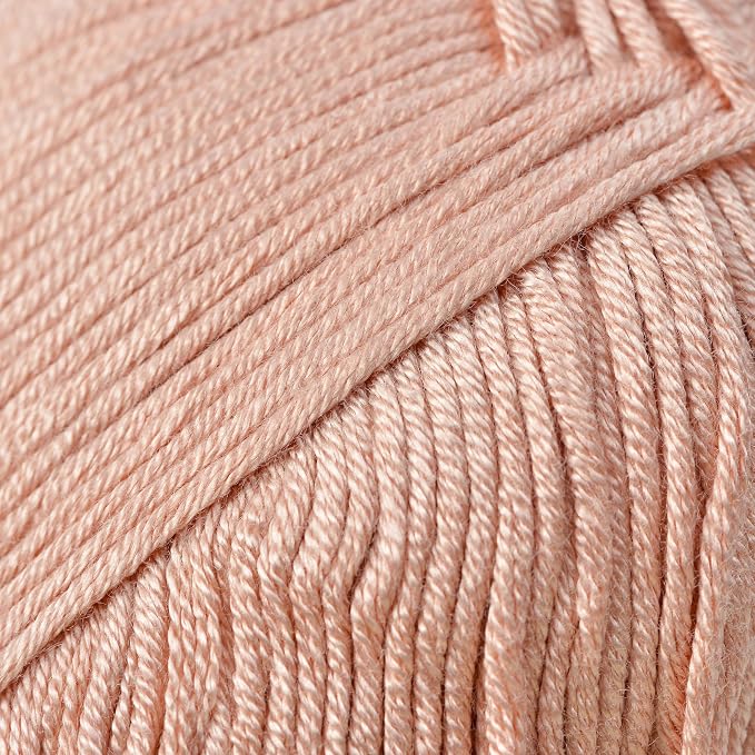 Loops & Threads Silky Soft Yarn - Yarn for Knitting, Crochet, Weaving, and Arts & Crafts - Pink, Bamboo, 3.5 oz