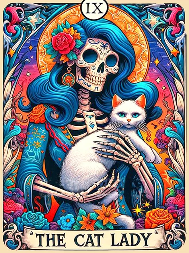 Diamond Art Kits for Adults Gothic Skull Diamond Painting Kit 12x16in