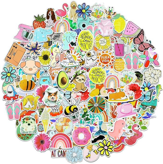 EOAOD 600 Cute Aesthetic Water Bottle Stickers for Kids, Classroom Rewards | No-Repeat Designs Made From Durable Waterproof Vinyl, Perfect for Crafts, Journals, Party Favors, Gifts and Creative Projects