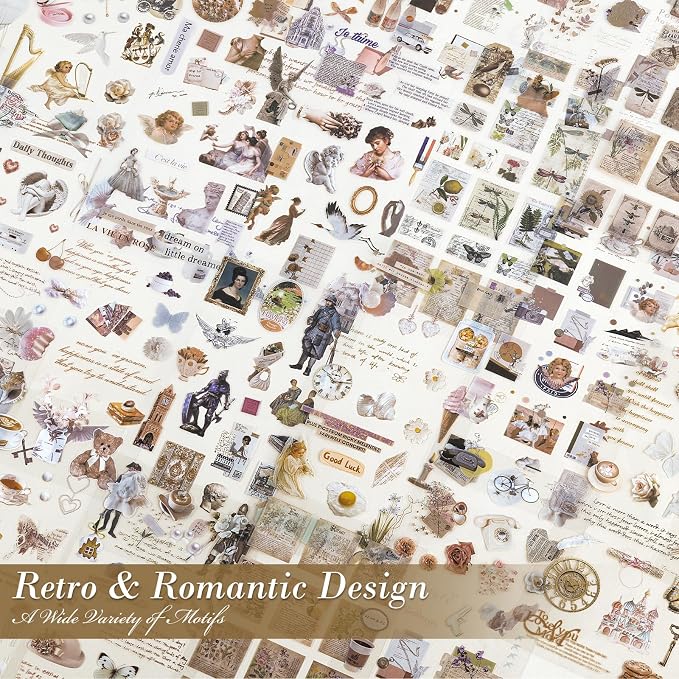 470+ Vintage Stickers for Scrapbooking and Junk Journal