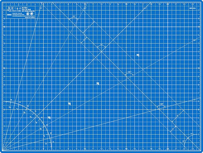 Elan Cutting Mat A2 Blue, Self Healing Cutting Mat 18x24 Inch, 5-Ply Craft Board Blue, Hobby Board for Crafts 18x24 Inch