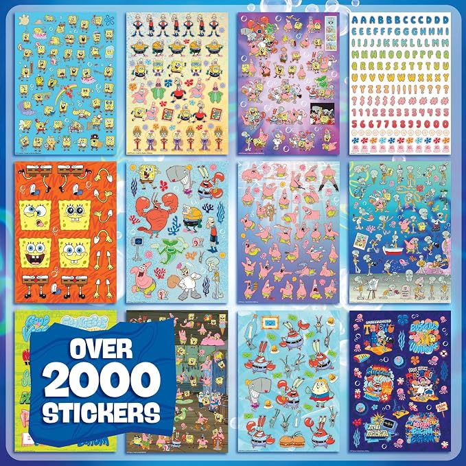 Horizon Group USA Sticker Book, Spongebob Squarepants, 2000+ Stickers