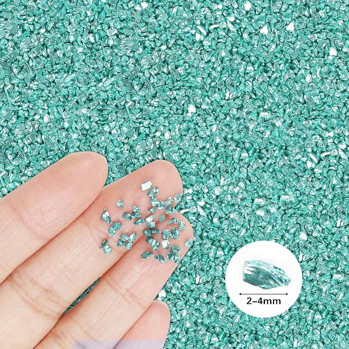 24 Colors Crushed Glass for Crafts Glitter Resin Art Broken Glass Pieces