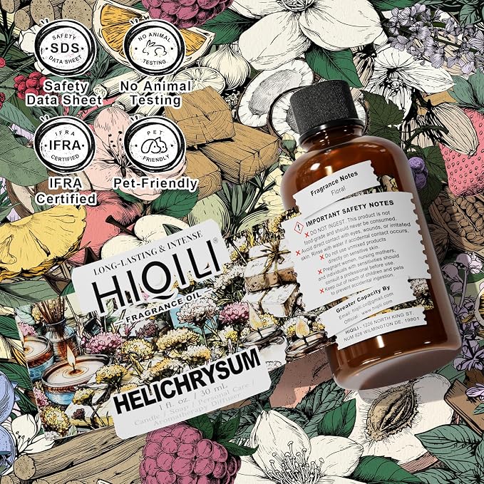 HIQILI Helichrysum Fragrance Oil, DIY Skin Care & Body Product - 1 Fl Oz