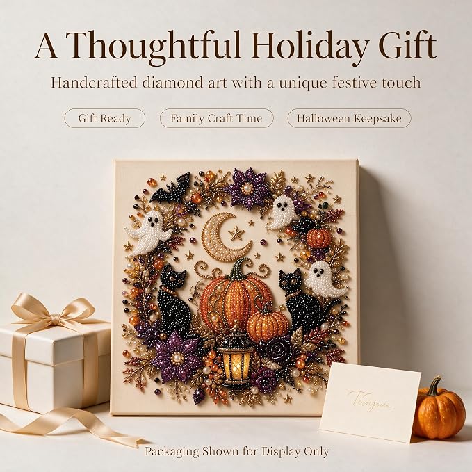 Halloween Ghost Pearl Diamond Art DIY Kit 3D Diamond Painting (Ghost)