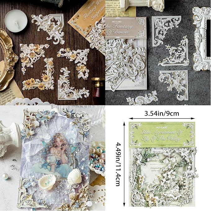 120 Scrapbook Embellishments Corner Frame for Scrapbooking Supplies