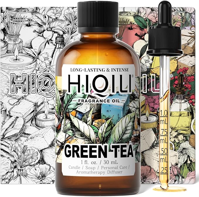 HIQILI Green Tea Fragrance Oil, Refreshing Scents for Laundry - 1 Fl Oz