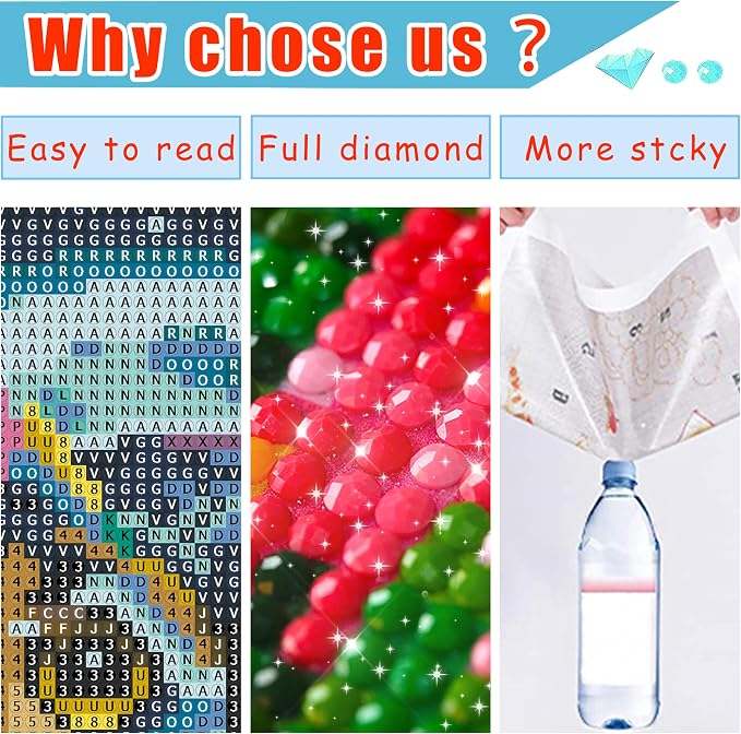 Ycydilirab Owl Diamond Art Kits for Adults- 5D Diamond Painting for Adults Owls, DIY Gem Painting Perfect for Gifts and Home Wall Decor 12x16inch