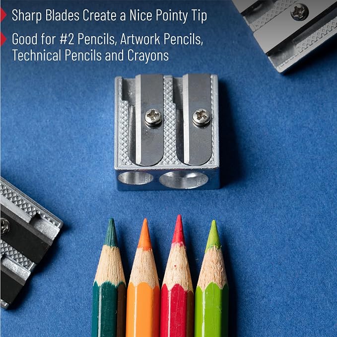 Mr. Pen- Handheld Metal Pencil Sharpener, 12 Pack