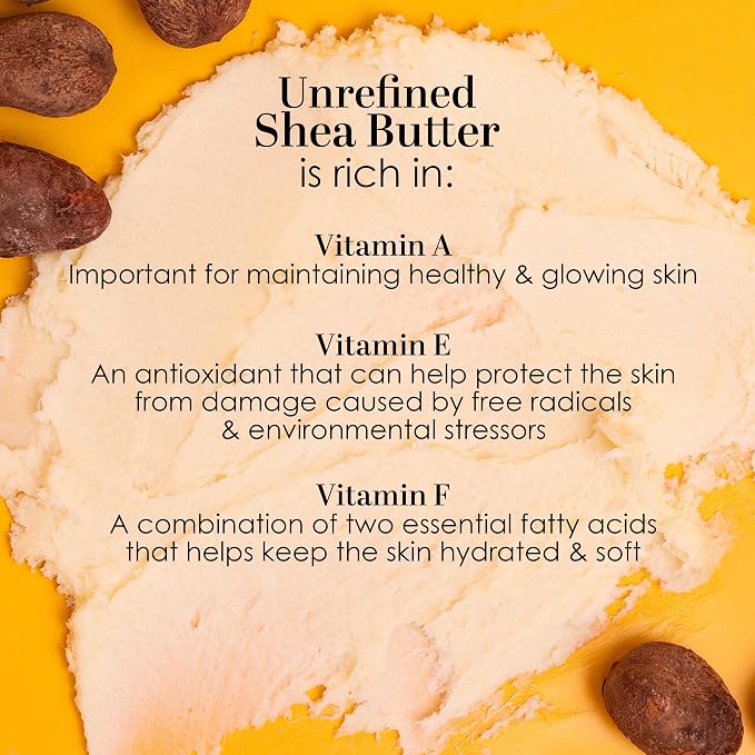 Raw Shea Butter – 100% Pure Unrefined African Shea Butter, 8 oz Jar