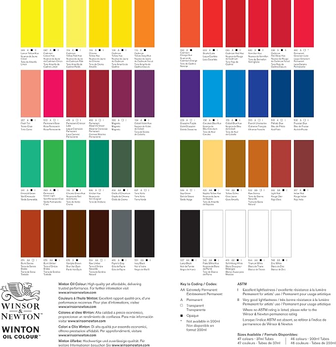 Winsor & Newton Winton Oil Color, 37ml Tube, Titanium White | High-quality pigments, Durable, Lightfast, Permanent, Uniform Consistency, Great Pigment Load