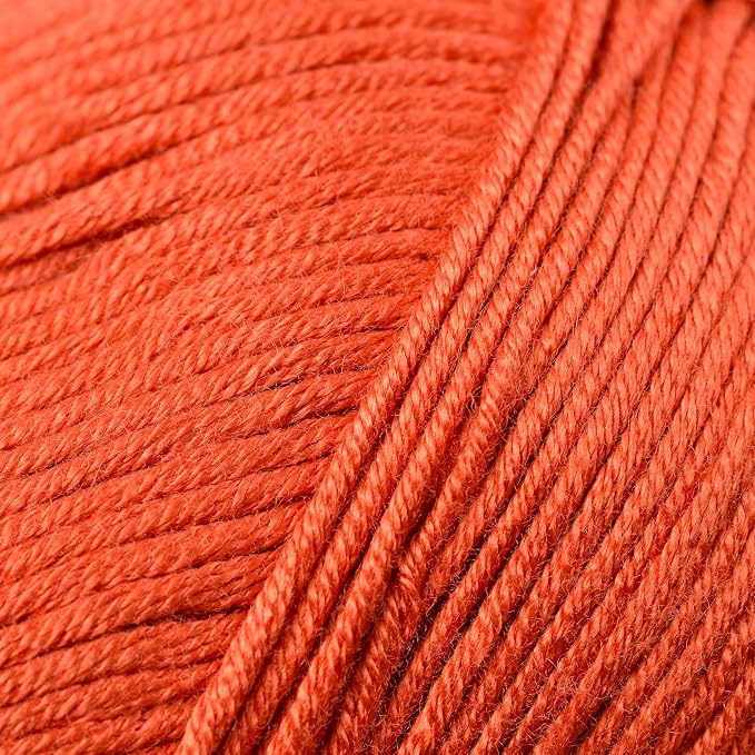 Loops & Threads Silky Soft Yarn - Yarn for Knitting, Crochet, Weaving, and Arts & Crafts - Orange, Bamboo, 3.5 oz