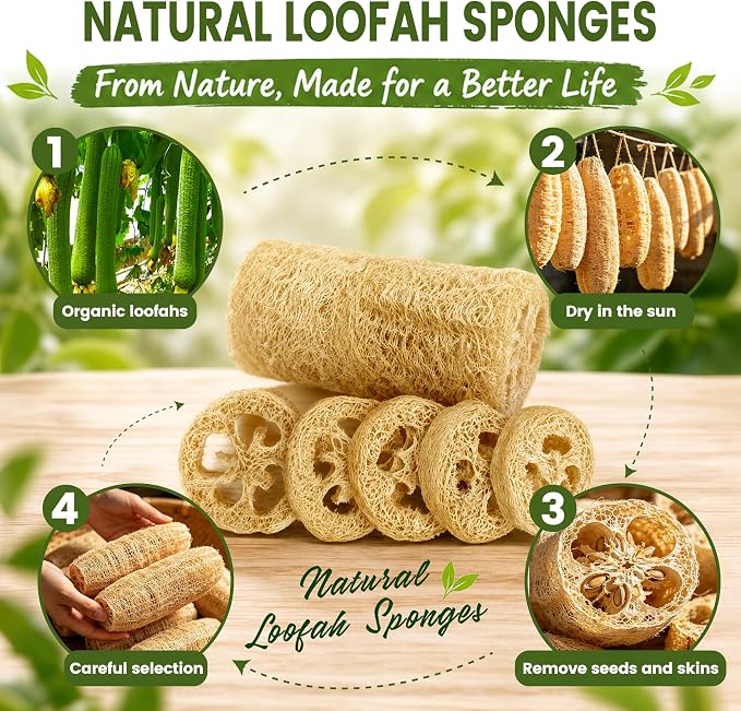 PIUH Loofah Soap Making Kit for Adults Making Handmade Loofah Soaps | 2 lbs Aloe & Glycerin Soap Base, 4 Essential Oils and 4 Dyes, 2 Silicone Molds, Complete Craft Tools & Packaging Supplies