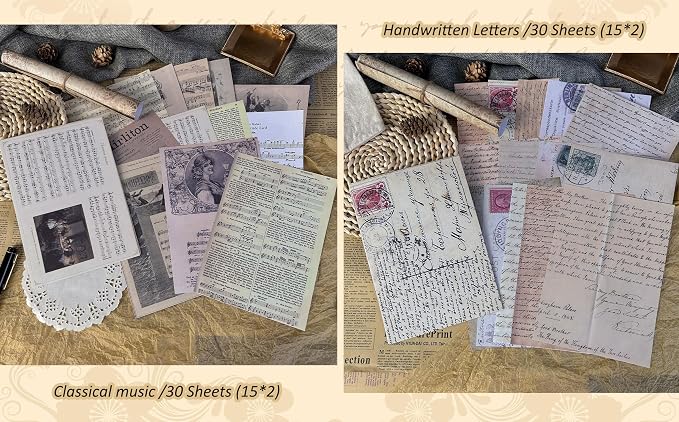 180 Sheets Scrapbook Paper, Large Vintage Junk Journal Decoupage Scrapbooking Bullet Journaling Supplies, Room Wall Decor Posters Ephemera Card Making Collage Crafts Paper Packs(5.5*7.87 Inch)