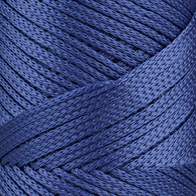 S Sensy 2mm - Premium Polypropylene Macrame Cord, 5 Skein Denim, 252 Yards