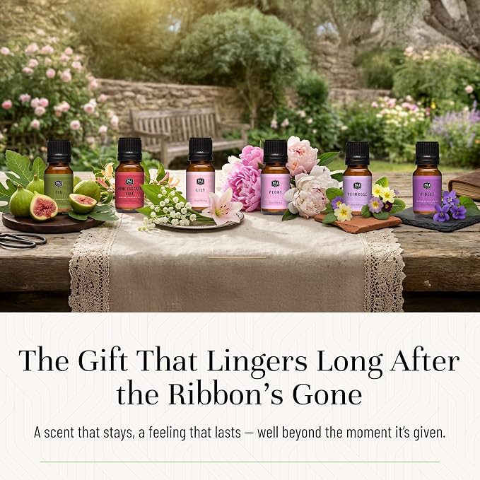 P&J Trading Fragrance Oils for Diffusers for Home English Garden Set Fragrance Scents for Candle Making - Soap Making - Car Diffuser Scents - Essential Home Gift Set - Fig, Honeysuckle Vine & More