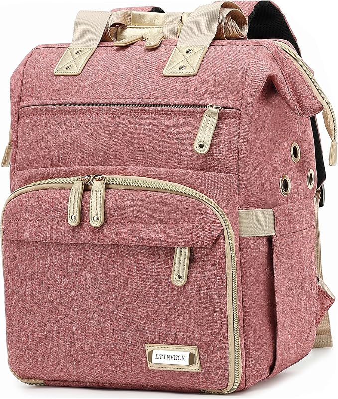 LTINVECK Crochet Backpack,Knitting Bag Backpack Yarn Storage Organizer Travel Bag,Yarn Storage Tote Bag for Knitting Needles,Crochet Hooks Accessories