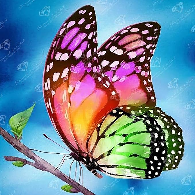 DIAMOND ART CLUB Watercolor Butterfly Diamond Art Kits for Adults