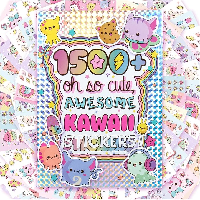 Horizon Group USA Sticker Book, Just My Style Kawaii, 1500+ Stickers