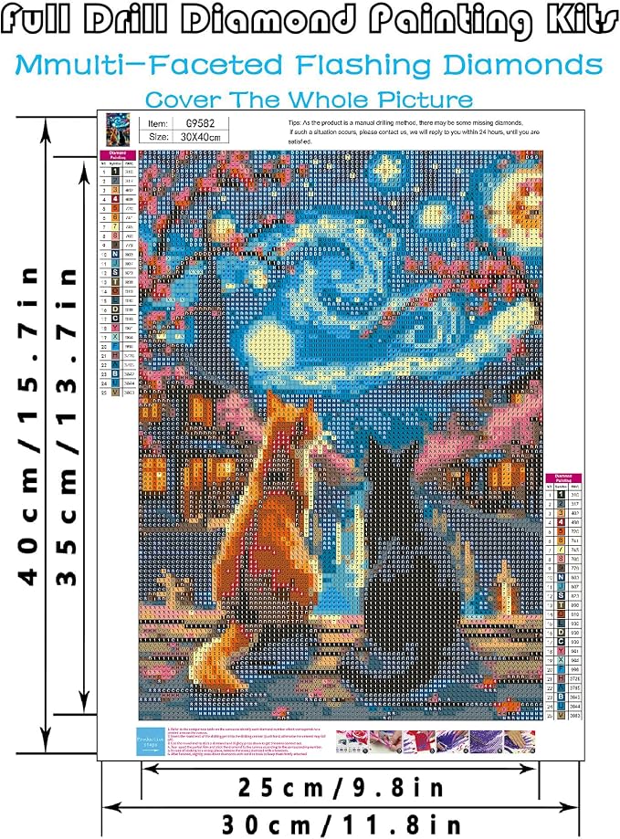 askkqtx Starry Sky Diamond Art Kits for Adults 12x16 Inch