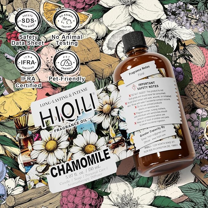 HIQILI Chamomile Fragrance Oil for Candle, Soap Making - 5.07 Fl Oz